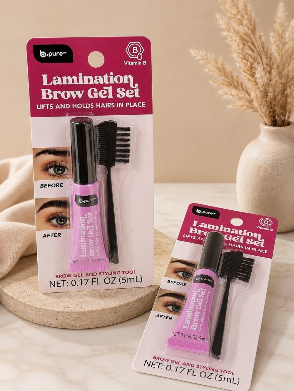 B.PURE LAMINATION BROW GEL SET LIFT & HOLD 2 PC